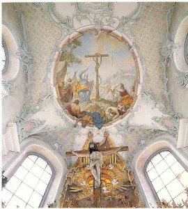 Deckengemälde von Franz Ludwig Herrmann, St. Ulrich-Kirche Kreuzlingen. Foto © Roman Von Götz